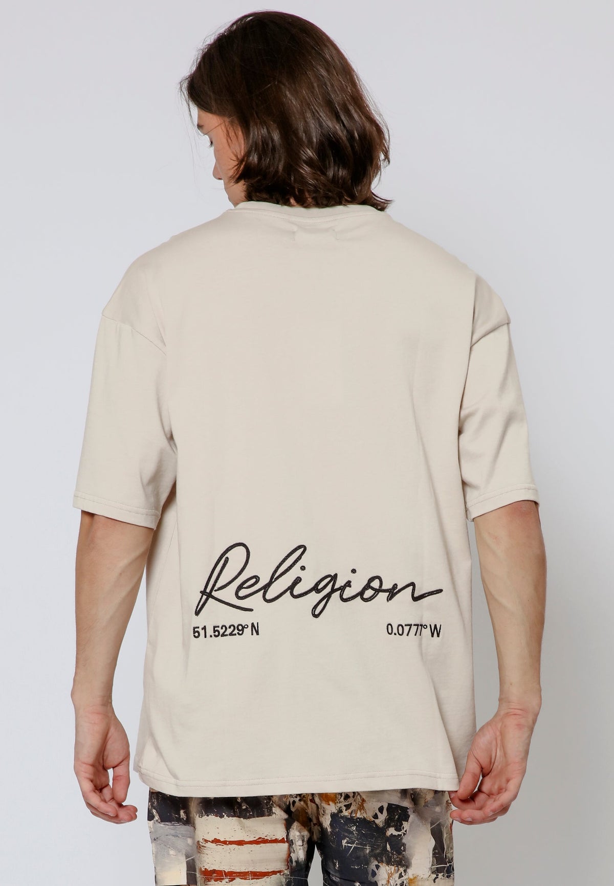 EMBROIDERED RELAXED T-SHIRT STONE