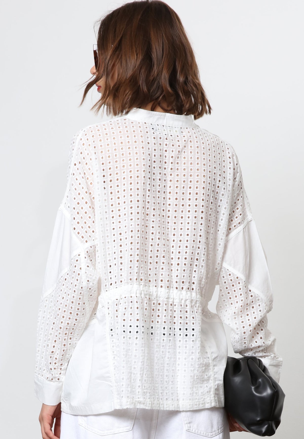 ONYX TOP WHITE BRODERIE