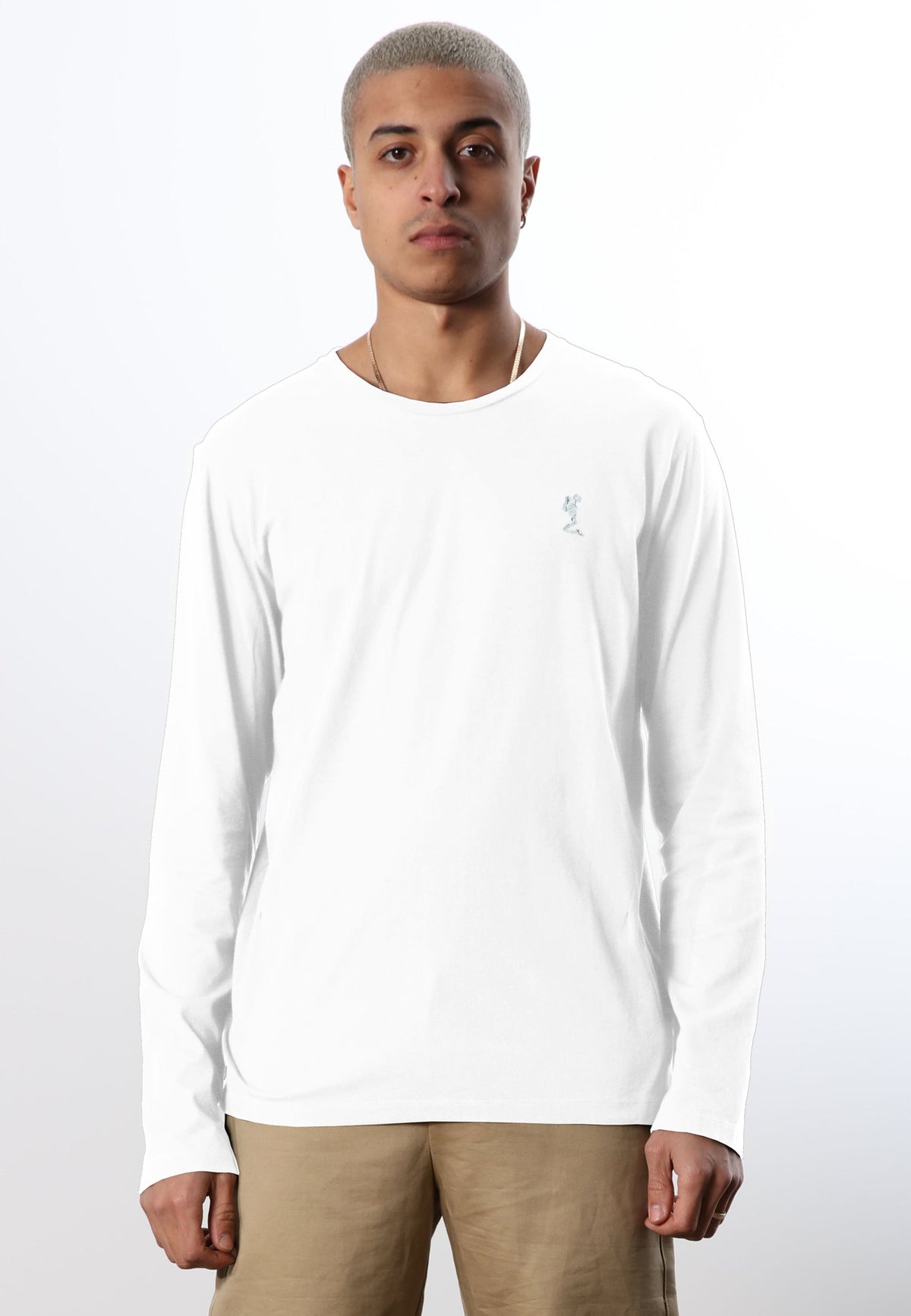 ESSENTIAL CORE WHITE LONG SLEEVE T-SHIRT