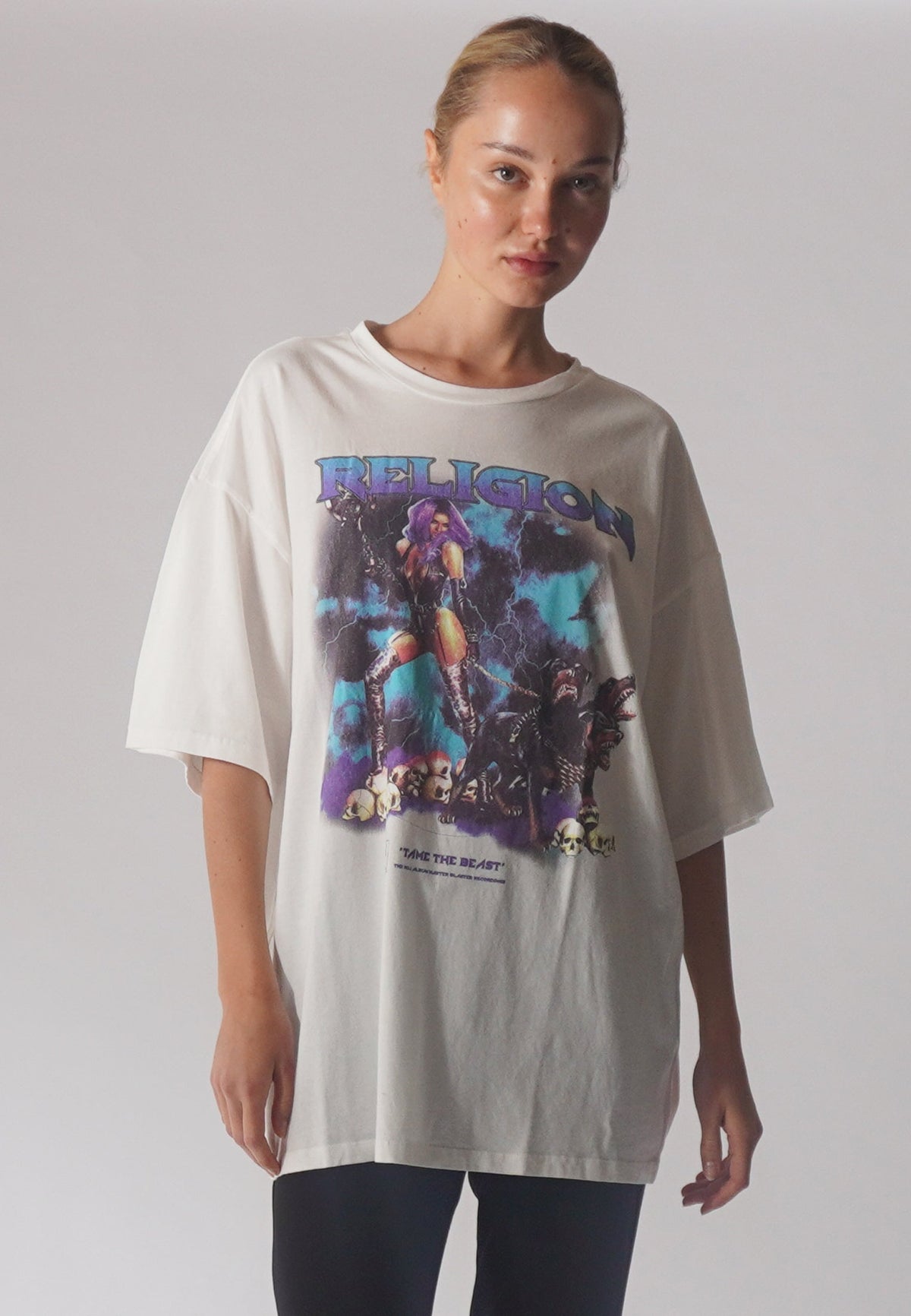 TAME THE BEAST T-SHIRT VINTAGE OFF WHITE