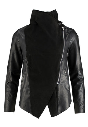 RELIGION Publicised Black Leather Jacket